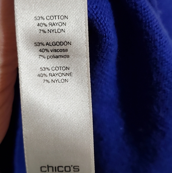 Chico's size 2 blue sweater - Picture 4 of 4